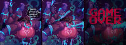 3_toes anal anal_oviposition anal_penetration angry anthro anthro_penetrated bad_end balls balls_expansion behemoth_(final_fantasy) belly belly_expansion big_balls big_muscles big_nipples big_pecs big_penis black_sclera blue_eyes breast_expansion breasts chest_markings claws comic corruption cross-popping_vein dialogue egg english_text erection expansion feet final_fantasy forced game_over gameplay_mechanics genital_expansion genitals glans goo_creature goo_tentacles growth hi_res horn huge_pecs male male_penetrated markings merong muscular muscular_arms muscular_male nipple_fetish nipple_oviposition nipple_penetration nipple_play nipples nude oral oral_oviposition oral_penetration oviposition pec_expansion pecs penetration penis penis_expansion plantigrade restrained restrained_by_tentacles sequence solo sound_effects speech_bubble square_enix suspension tentacles text toes urethral urethral_penetration veiny_arms