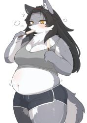 bbw big_breasts breasts cleavage female furry huge_breasts mokeee57 overweight tagme thick_thighs wide_hips