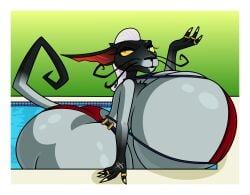 a_hat_in_time big_ass big_breasts bikini bra buxely cat_tail empress_(ahit) feline panties pool rings tagme