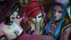 blowjob borderlands borderlands_2 lilith_(borderlands) mad_moxxi maya_(borderlands) tagme video