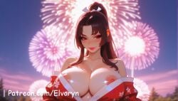 1girls ai_generated ass ass_grab big_ass big_breasts blush breast_grab breasts brown_eyes brown_hair closed_mouth clothes clothing cute cute_face duo exposed_breasts female female_focus king_of_fighters large_ass large_breasts light-skinned_female light_skin long_hair looking_at_viewer mai_shiranui male nipples pink_nipples pussy sexy sexy_body sexy_female younger_female