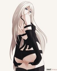 1girls 2d 2d_(artwork) 2d_artwork ass ass_cleavage ass_crack ass_grab ass_support average_breasts back backboob background black_elbow_gloves black_gloves black_legwear black_long_gloves black_stockings black_thigh_highs black_thighhighs blank_background blue-eyed_female blue_eyes breasts butt butt_grab closed_mouth_smile curvaceous curvaceous_body curvaceous_female curvaceous_figure curvaceous_hips curvy curvy_ass curvy_body curvy_female curvy_figure curvy_hips digital digital_art digital_drawing digital_drawing_(artwork) digital_media digital_media_(artwork) drawing elbow_gloves female female_focus female_only fingers fondling_butt gloves gluteal_fold grabbing_ass grabbing_butt grabbing_own_ass grabbing_own_butt groin groping_ass groping_butt hair_between_eyes head_tilt holding_butt isavi lean_figure legs_closed legs_together legwear light-skinned light-skinned_female light_skin light_skin_female light_skinned light_skinned_female light_smile long_gloves long_hair looking_at_viewer looking_back looking_back_at_viewer looking_down looking_down_at_viewer median_furrow medium_breasts monotone_background narrow_waist nier nier:_automata nipple_bulge one_color_background pale pale-skinned_female pale_skin pale_skinned_female petite petite_body petite_breasts petite_female petite_girl petite_tits plain_background portrait posing posing_for_the_viewer shoulder_blades shoulders sideboob slender_body slender_waist slight_smile slim_female slim_waist smile smiley_face smiling smiling_at_viewer solid_color_background solo standing stockings thick_ass thick_butt thick_thighs thigh_highs thighhighs thighs thighs_together tilted_head touching_butt upper_body white-haired_female white-skin white-skinned_female white_background white_hair white_skinned_female wide_hips yorha_a2