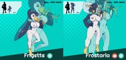 2d 2d_(artwork) 2girls anthro areolae ass big_ass big_breasts bird bluesky_link breasts breasts_out curvy fakemon feathers female female_focus female_only furry furry_female ice ice_cream looking_at_viewer nintendo nipples nude nude_female oc original original_character penguin pokemon pokemon_(species) pokemon_fangame pussy tagme thick_ass thick_thighs video_games wild-waifu