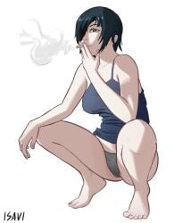 1girls 2d 2d_(artwork) 2d_artwork adult adult_female anime anime_character background bare_arms bare_calves bare_hands bare_knees bare_legs bare_shoulders bare_skin bare_soles bare_thighs bare_toes barefoot big_boobs big_breasts black_eyepatch blank_background blue_tank_top blue_topwear breasts busty busty_female busty_girl calves chainsaw_man cigarette cigarette_in_mouth cigarette_smoke closed_mouth_smile collarbone digital digital_art digital_drawing digital_drawing_(artwork) digital_media digital_media_(artwork) drawing elbows exposed_arms exposed_legs exposed_shoulders exposed_skin exposed_thighs exposed_toes eyepatch fanart feet female female_focus female_only fingernails fingers full_body grey_panties grey_underwear groin groin_tendon himeno_(chainsaw_man) isavi knees large_boobs large_breasts lean_figure legs legs_folded light_smile looking_at_viewer mappa mature mature_female mature_woman monotone_background narrow_waist nipple_bulge no_shoes one_color_background panties plain_background portrait shonen_jump short_hair shoulders shueisha slender_body slender_waist slight_smile slim_female slim_waist smile smiley_face smiling smiling_at_viewer smoking smoking_cigarette solid_color_background solo squat squatting squatting_female squatting_pose tank_top thighs toes topwear underwear weekly_shonen_jump white_background woman