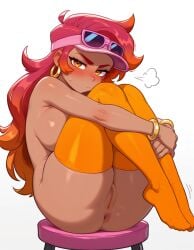 1girls ai_generated amber_(brawl_stars) anus ass ass_focus big_ass brawl_stars bubble_trouble_amber_(brawl_stars) nude pussy solo solo_female thick_thighs thighhighs voluptuous