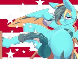 4:3 absurd_res animal_genitalia animal_penis balls big_penis bodily_fluids chapaevv digital_media_(artwork) equid equine equine_genitalia equine_penis erection fan_character feathered_wings feathers feral genital_fluids genitals hair hasbro hi_res looking_at_viewer male mammal my_little_pony mythological_creature mythological_equine mythology nude pegasus penis simple_background solo swift_bolt_(oc) tail wings