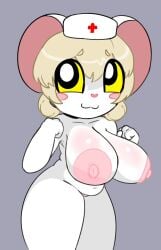 1girls 2d_(artwork) 2d_artwork :3 anthro areola big_breasts blonde_hair breasts clenched_hands completely_nude cross cute cute_expression digital_media_(artwork) double_bun female furry furry_female hair_between_eyes hair_bun hat huge_breasts large_breasts looking_at_viewer lorna_(terrible_mouse) mouse mouse_girl murid murine nipples nude nude_female nurse nurse_cap red_cross savagensfw short_hair smile solo terrible_mouse thick_thighs white_fur white_headwear wide_hips yellow_eyes yellow_sclera