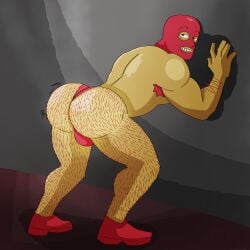arched_back ass_up balls_bulge block_tales gay germxxx hairy hairy_ass noobador_(block_tales) presenting_ass roblox self_upload solo solo_male thong
