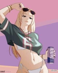 1girls 2d 2d_(artwork) 2d_artwork adult adult_female anime anime_character arm_above_head arm_up background bare_belly bare_hands bare_hips bare_midriff bare_navel bare_skin belly belly_button bikini bikini_bottom bikini_top black-eyed_female black_eyes black_fingernails black_nail_polish black_nails blonde blonde-haired_female blonde_female blonde_hair blonde_hair_female breasts busty busty_female busty_girl closed_mouth_smile clothes collarbone cropped_shirt cropped_topwear curvaceous curvaceous_body curvaceous_female curvaceous_figure curvaceous_hips curvy curvy_body curvy_female curvy_figure curvy_hips digital digital_art digital_drawing digital_drawing_(artwork) digital_media digital_media_(artwork) drawing elbows exposed_belly exposed_hips exposed_midriff exposed_navel exposed_skin fanart female female_focus female_only fingernails fingers fit_female green_clothes green_shirt green_topwear groin hand_above_head hand_up head_tilt hourglass_figure inguinal_crease inguinal_ligament isavi jujutsu_kaisen large_breasts lean_figure light_smile linea_alba lip_gloss lips lipstick long_hair looking_at_viewer looking_down looking_down_at_viewer mappa mature mature_female mature_woman midriff multicolored_background nail_polish nails narrow_waist navel pink_background pink_lips pink_lipstick plain_background portrait purple_background shirt shoulders shueisha side-tie_bikini slender_body slender_waist slight_smile slim_female slim_waist smile smiley_face smiling smiling_at_viewer solo standing stomach string_bikini sunglasses sunglasses_on_forehead sunglasses_on_head swimsuit swimwear tilted_head topwear two-tone_background upper_body weekly_shonen_jump white_bikini white_bikini_bottom white_bikini_top white_swimsuit white_swimwear wide_hips woman yuki_tsukumo