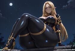1girl 1girls absurd_res ai_assisted ai_generated alpha_(the_eminence_in_shadow) anime ass ass_focus black_legwear blonde_hair blue_eyes boobs breasts bubble_butt butt butt_focus charlychad007 cleavage clothed curvy elf female female_focus from_below hi_res high_resolution highres huge_ass huge_butt large_breasts light-skinned_female light_skin looking_at_viewer outdoors patreon patreon_logo patreon_username sitting sky smile starry_sky the_eminence_in_shadow thick_ass thick_thighs thighs voluptuous wide_hips