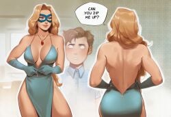 1boy 1boy1girl 1girls adhoc_studio ai_generated big_ass big_breasts big_thighs blonde_blazer blonde_female blonde_hair breasts curvaceous curvy curvy_figure digital_media_(artwork) dispatch_(game) female hips huge_ass huge_breasts huge_thighs large_ass large_breasts large_thighs legs light-skinned_female light_skin male male/female mandy_(dispatch) mature mature_female mecha_man phophopho robert_robertson slim_waist straight thick thick_hips thick_legs thick_thighs thighs voluptuous waist wide_hips wide_thighs