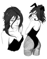 1girls 2d 2d_(artwork) 2d_artwork alternate_version_at_source alternate_version_available ass ass_cleavage ass_crack back background black_and_white black_bunny_ears black_bunnysuit black_hairband black_leotard black_topwear blank_background body_freckles breasts bunny_costume bunny_ears bunnygirl bunnygirl_outfit bunnysuit butt circle_glasses circular_glasses cleavage closed_mouth_smile collarbone curvaceous curvaceous_body curvaceous_female curvaceous_figure curvaceous_hips curvy curvy_ass curvy_body curvy_female curvy_figure curvy_hips digital digital_art digital_drawing digital_drawing_(artwork) digital_media digital_media_(artwork) drawing elbows female female_focus female_only fishnet_legwear fishnet_pantyhose fishnet_stockings fishnet_tights freckle freckled_arms freckled_breasts freckled_chest freckled_shoulders freckled_skin freckles freckles_on_arms freckles_on_body freckles_on_breasts freckles_on_chest freckles_on_face freckles_on_shoulders glasses glasses_on_face glasses_on_head gluteal_fold greyscale groin hair_between_eyes head_tilt isavi lean_figure legwear leotard long_hair looking_at_viewer looking_back looking_back_at_viewer looking_up looking_up_at_viewer median_furrow medium_breasts monochrome monotone_background more_at_source narrow_waist oc one_color_background original original_art original_artwork original_character pantyhose plain_background portrait round_glasses shoulder_blades shoulders slender_body slender_waist slim_female slim_waist smile smiley_face smiling smiling_at_viewer solid_color_background solo standing stockings thick_ass thick_butt thick_thighs thigh_gap thighs tights tilted_head topwear upper_body white_background wide_hips