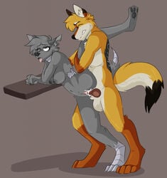 1boy 1girls 2020 animal_genitalia animal_penis animatronic anthro anthro_on_anthro anthro_penetrated anthro_penetrating anthro_penetrating_anthro balls black_nose bodily_fluids breasts canid canine canine_penis canis clenched_teeth countershading coyote cum cum_in_pussy cum_inside digital_media_(artwork) digitigrade duo female female_penetrated flexible fur furry furry_only genital_fluids genitals grey_body grey_fur hi_res holding_leg inner_ear_fluff jeeper knot leg_grab looking_pleasured machine male male/female male_penetrating male_penetrating_female mammal multicolored_body multicolored_fur navel nipples notched_ear nude on_one_leg one_eye_closed one_leg_up orange_body orange_fur pawpads paws penetration penile penile_penetration penis pussy raised_leg robot sex splits spread_legs spreading standing standing_sex story story_in_description tail tan_body tan_countershading tan_fur teeth tongue tongue_out tuft two_tone_body two_tone_fur umbreveon unvi_(umbreveon) vaginal_penetration vertical_splits wolf