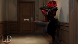 16:9 3d_(artwork) anthro apartment balls big_balls big_breasts big_butt big_penis black_balls black_penis blender_(artwork) blender_cycles_(artwork) breasts butt clothing digital_media_(artwork) dragon dreadlocks dreamworks erection european_mythology fury_(httyd) genitals gynomorph half_naked hi_res how_to_train_your_dragon huge_balls huge_penis humanoid_genitalia humanoid_penis hybrid hyena hyenid_(species) hyper hyper_balls hyper_genitalia hyper_penis intersex jacket lustfuldemon mammal mythological_creature mythological_scalie mythology night_fury on_phone penis roxanne_(lustfuldemon) scalie solo tail tail_mouth texting topwear unusual_anatomy unusual_tail waiting western_dragon widescreen
