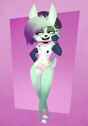 2026 anklet anthro areola armwear ball_ring biped breasts cheek_tuft choker clothing crotch_tuft elbow_gloves eyebrow_piercing eyelashes facial_piercing facial_tuft flaccid fluffy fluffy_chest fluffy_tail genitals gloves gynomorph half-closed_eyes handwear hat headgear headwear hi_res intersex jewelry lagomorph leporid mammal mostly_nude narrowed_eyes navel navel_piercing necklace nipples open_mouth penis piercing pusszone rabbit simple_background small_breasts small_tail smug_face solo tail trans_(lore) trans_woman_(lore) tuft wide_hips wristband