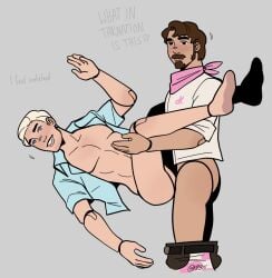 barbie_(franchise) barbie_doll_anatomy blonde brown_hair cowboy gay ken_carson oc oc_x_canon original_character ryan_gosling