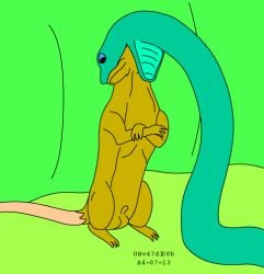 2004 animal_genitalia balls blue_eyes colored crossed_arms dated duo feral feral_pred feral_prey forced genitals grass green_body green_grass green_scales head_in_mouth larger_pred male male/male mammal murid murine nude_pred nude_prey open_mouth oral_vore outside pink_tail plant rat rat_tail reptile rodent scales scalie sheath sitting size_difference snake tail uncooperative unwilling_prey urbanhermit vore willing_pred