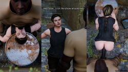 3d abigail_anderson ambiguous_penetration balls ballsack big_ass big_penis brown_hair cross_eyed dark-skinned_male dark_skin female instant_loss interracial interracial_sex large_penis light-skinned_female light_skin male multiple_views naughty_dog oral oral_sex penis penis_in_mouth soldier sucking sucking_penis taikakettu tanktop text the_last_of_us the_last_of_us_2 twitter_link twitter_username veiny_penis