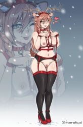 1girls 2d 2d_(artwork) 2d_artwork ;) adult adult_female antlers areola areolae baddie belly belly_button bewitching_thighs big_areola big_areolae big_boobs big_breasts big_nipples black_legwear black_stockings black_thigh_highs black_thighhighs blush_face blush_lines blushing blushing_at_viewer blushing_female blushing_lines breasts brown-haired_female brown_hair busty busty_female busty_girl calves child_bearing_hips choker closed_mouth_smile collar collarbone curvaceous curvaceous_body curvaceous_female curvaceous_figure curvaceous_hips curvaceous_thighs curvy curvy_body curvy_female curvy_figure curvy_hips curvy_thighs deer_tail digital digital_art digital_drawing digital_drawing_(artwork) digital_media digital_media_(artwork) drawing elbows eye_closed faenatical female female_focus female_only female_pubic_hair fertile fertile_hips fingers flushed flushed_face footwear full_body garter_belt garter_straps green-eyed_female green_eyes groin hair_between_eyes hairband high_heels hourglass_figure inguinal_crease inguinal_ligament knees large_areola large_areolae large_boobs large_breasts large_nipple large_nipples lascivious lean_figure leash legs legs_closed legs_together legwear long_hair looking_at_viewer mature mature_female mature_woman midriff narrow_waist navel nipples oc one_eye_closed one_eye_open original original_art original_artwork original_character pink_areola pink_areolae pink_nipples portrait posing posing_for_the_viewer posing_naked posing_nude pubes pubes_exposed pubic_hair pussy pussy_hair red_choker red_collar red_footwear red_hairband red_high_heels red_leash red_shoes shaped_pubic_hair shoes shoulders slender_body slender_waist slim_female slim_waist smile smiley_face smiling smiling_at_viewer solo sparse_pubic_hair standing stockings thick_thighs thigh_highs thighhighs thighs thighs_together tongue tongue_out uncensored uncensored_breasts uncensored_genitals uncensored_nipples uncensored_pussy uncensored_vagina voluptuous voluptuous_body voluptuous_female voluptuous_figure voluptuous_woman wide_hips wink winking winking_at_viewer winking_eye woman