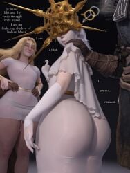 2femboys 4boys arm_warmers armor ass ass_focus big_ass blonde blonde_hair brat bratty capelet crown curvaceous curvy curvy_femboy curvy_figure dark-skinned_male dark_background dark_skin dark_souls dark_sun_gwyndolin dress elden_ring english_text eyes_not_visible fantasizing femboy femboy_focus femboy_with_breasts feminine_male gender_symbol girly gloves gold gold_belt gold_bracelet gold_bracelets gold_jewelry gold_trim grey_hair hand_on_hip hand_on_shoulder height_difference hi_res hourglass_figure imminent_penetration imminent_sex imminent_yaoi interracial jewelry knight knight_armor lips long_gloves long_hair looking_down low-angle_view male male_focus male_only mask mask_on_head masked_male miquella mischievous_smile nail_polish nails nails_painted nipples nipples_visible_through_clothing opera_gloves pale-skinned_femboy pale-skinned_male pale_skin popogori short_hair shoulder_length_hair silk silk_clothing silver_hair silver_nails sissy small_breasts smaller_male smile text thick thick_ass thick_femboy thick_thighs thighs thin_fabric thin_waist tight_clothing trap trimmed_dress very_pale_skin white_body white_clothing white_dress white_hair yaoi yellow_eyes