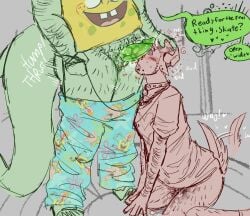 2boys boombox_(phighting) chubby_male cock cock_worship consensual dick_in_face dog_collar dog_tail facial_hair flat_colors gay girthy_penis green_penis horns hypnosis hypnotic_eyes hypnotized inphernal looking_at_another looking_at_partner phighting piercings precum simple_background skateboard_(phighting) text text_bubble thrusting twink wagging_tail wet_pussy