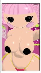 big_breasts inky jewel_sparkles lalaloopsy nipples no_bra panties phone_screen wide_hips