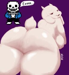 ass ass_bigger_than_head ass_focus ass_up ass_visible_through_thighs butt butt_focus furry furry_ass furry_ears furry_female furry_tail goat goat_girl toriel toriel_(deltarune) toriel_(undertale) undertale undertale_(series)
