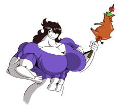 abs biceps breasts female godforoth jaiden jaiden_animations muscles muscular muscular_arms muscular_female pecs