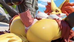 16:9 1boy 1boy1girl 1girls 3d 3d_animation ahe_gao ai_generated anthro anthro_on_anthro big_ass big_breasts big_penis breasts cum cum_in_ass cum_in_pussy cum_inside delphox equine_penis fellatio fluids gamefreak horse horsecock huge_cock insertion juan390 laying_down male/female medium_ass medium_breasts missionary_position nintendo pokemon tagme vaginal_penetration video