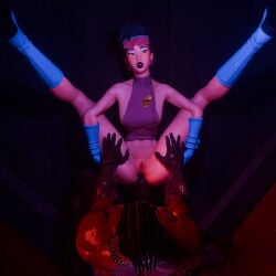 3d 3d_(artwork) 3d_model 3d_render anal anal_insertion anal_penetration anal_sex asian asian_female blade blade_(marvel_comics) blade_(marvel_rivals) blender blender3d blender_(artwork) blushing dark-skinned_male dark_skin darkprimordials eric_brooks fortnite fortnite:_battle_royale fortnite:_save_the_world interracial jubilee jubilee_(fortnite) legs marvel marvel_rivals missionary_position mutant mutant_(marvel) piledriver_position short_hair x-men