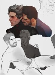 2boys carrying_partner fallout fallout_4 gay male male_only paladin_danse underwear underwear_only