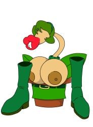 1girls :>= big_breasts big_lips big_lips_no_eyes breasts expansion female fuckplant holdthebutter large_breasts long_lips nintendo no_eyes plant plant_girl potted_plant saria suck_and_fuck sucking suckplant the_legend_of_zelda transformation