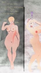 2girls 3d big_ass big_breasts blonde_hair curvy curvy_figure elphelt_enjoyer elphelt_valentine girl guilty_gear guilty_gear_strive horny horny_female light-skinned_female light_skin millia_rage public_shower pussy thick_ass thick_thighs wet wet_body white_hair yuri