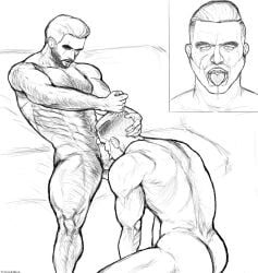arthur_maxson blowjob blowjob_face blowjob_only dialogue fallout fallout_4 gay male male_focus male_only paladin_danse tagme_(artist)