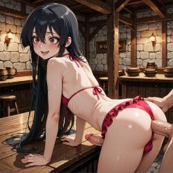 1:1 1:1_aspect_ratio ai_generated akame_(akame_ga_kill!) akame_ga_kill! alternate_hairstyle anal anal_penetration anal_sex anime anime_style big_ass big_dick big_penis black_hair crossdressing femboy flat_chest flat_chested gay genderswap genderswap_(ftm) lips long_hair male male_only otoko_no_ko otokonoko penis red_eyes sex sissy tomgirl trap twink twintails uncensored veiny_penis yaoi