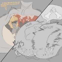 anthro anthro_on_anthro breasts broken_bones clenched_balls clenching_balls cock cock_vore covered_in_cum cruel cruel_pred cum cum_digestion cum_inside death digestion digestion_noises digestion_sequence english_text fatal_vore female female_prey furry futa_on_female futa_pred futanari horse_penis horsecock horsecock_on_humanoid hyper hyper_penis moon_(sl33py_demon) nude nude_female onomatopoeia penis pred sl33py_demon text text_bubble vore willing_prey willing_to_unwilling_prey xray xray_view