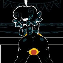 ass backshots bent_over bent_over_table big_ass boobs breasts dark_skin holding_partner love_maniac penis pixel_art pixelated pleasure_face pussy tits undertale vaginal_penetration