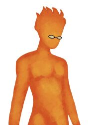 fire glasses grillby male male_only naked spongeyshocks undertale
