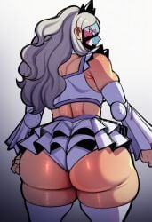 1girls ai ai_generated ass_focus back_view behind_view big_ass big_butt bubble_ass bubble_butt erika_(pokemon) female female_focus female_only looking_at_viewer novelai pokemon solo thick_thighs