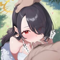 1girl ai_assisted ai_generated beautiful_girl big_ass big_breasts blue_archive curvy dress female hinata_(blue_archive) outdoors sexy taugust