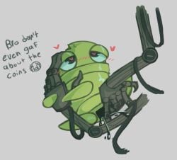 ambiguous_fluids blush english_text fingering greedyghoul heart heart-shaped_pupils oil r.e.p.o. robot robot_joints robotic_arm size_difference stereo_(greedyghoul) taxman_(r.e.p.o.) text wire wires