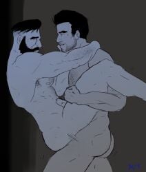 2boys arthur_maxson fallout fallout_4 gay male male_focus male_only paladin_danse