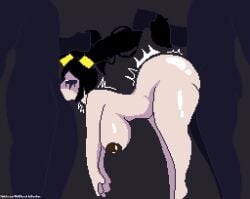 areola cassidy_(fnaf) chaoticdream female five_nights_at_freddy's fucked_from_behind grabbing_hair gripping gripping_hair hair_grab large_ass large_breasts nipples pigtails pixel pixel_(artwork) pixel_art sex simple_background spitroast straight sucking sucking_penis tagme thick_ass thick_thighs unseen_male_face