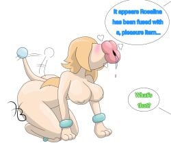 :>= ass_bigger_than_body big_lips big_lips_no_eyes blonde_hair breasts dog dog_girl dog_tail drooling female holdthebutter huge_ass identity_death long_lips long_mouth mario_(series) mental_transformation mind_break nintendo nipples pet petplay poodle princess_rosalina suck_and_fuck sucking suckpet super_mario_bros. transformation