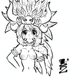 1girl 1girls 2026 aged_up angry blush bracelet bracelets breasts collar dark-skinned_female dark_skin digital_media_(artwork) feather_hair_ornament feather_in_hair feathered_hat feathers female female_focus female_only grey_eyes grey_hair hat long_hair medium_breasts naked native_american native_american_female nipples pigtails ponytail sagging_breasts saggy_breasts small_breasts solo solo_female solo_focus standing tagme the_battle_cats tied_hair tribal tribal_clothing tribal_jewelry tribal_markings tribal_tattoo tribal_tattoos ururun white_hair