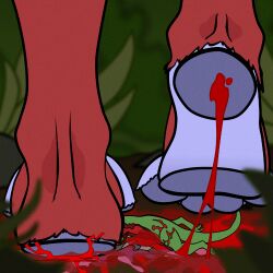 1:1 4_toes ambiguous_gender animated animated_gif anthro barefoot blood bodily_fluids canid canine cirez claws corpse crush death digital_media_(artwork) dragon duo extreme_size_difference feet female foot_focus forest fur gore gore_focus green_body hindpaw lizard low_res macro male mammal micro mythological_creature mythological_scalie mythology nature nature_background outside pawpads paws plant red_body red_fur reptile scalie short_playtime size_difference slimytongues stepped_on stomping tail toes tree white_body white_fur