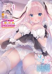 breasts cameltoe maid nipples no_bra nopan pantsu pussy see_through shibainu_niki skirt_lift stockings thighhighs