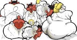2026 2_horns anal anal_penetration anthro anthro_on_anthro anthro_penetrated anthro_penetrating anthro_penetrating_anthro antlers anus asgore_dreemurr balls beard big_balls big_butt big_penis black_eyebrows black_facial_hair black_hair blonde_beard blonde_eyebrows blonde_facial_hair blonde_hair bodily_fluids body_hair bovid brown_body brown_fur butt butt_hair caprine cum cum_in_ass cum_inside deer deltarune digital_drawing_(artwork) digital_media_(artwork) duo english_description eyebrows eyes_closed facial_hair funkyghosty fur gaping gaping_anus genital_fluids genitals gesture goat hair hand_gesture hi_res horn humanoid_genitalia humanoid_penis interspecies larger_penetrated male male/male male_penetrated male_penetrating male_penetrating_male male_rimming_male mammal new_world_deer nipples nude_anthro nude_male obese overweight overweight_anthro overweight_male penetration penile penile_penetration penis penis_in_ass pink_nipples reindeer rudolph_holiday saliva sex size_difference small_tail small_top_big_bottom smile tail undertale_(series) v_sign white_body white_fur