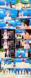 ace_attorney ass beach ema_skye franziska_von_karma gyakuten_saiban mia_fey nudist retropunch