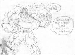 biceps breasts coco_bandicoot crash_(series) female godforoth hair muscles muscular muscular_arms muscular_female muscular_legs muscular_thighs